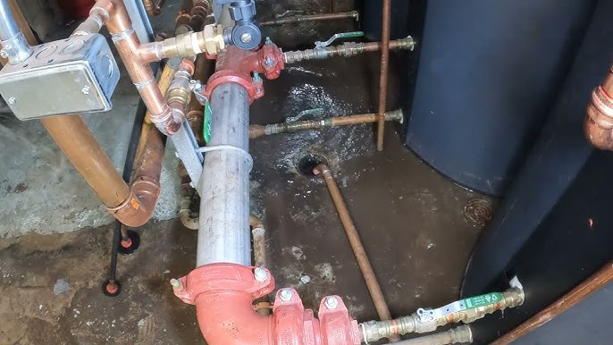 Boiler room drain system for post-hydrostatic test drainage