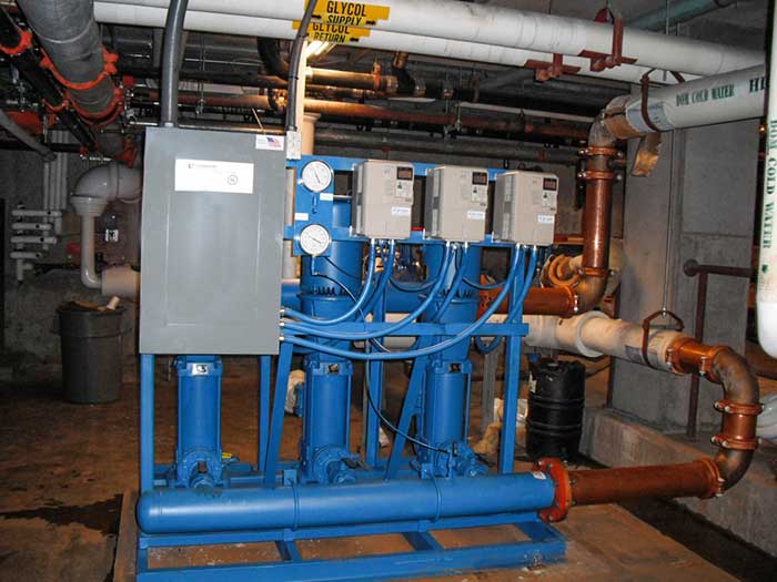 Chilled water pump room: flow issues often start with valves, strainers, or pump performance