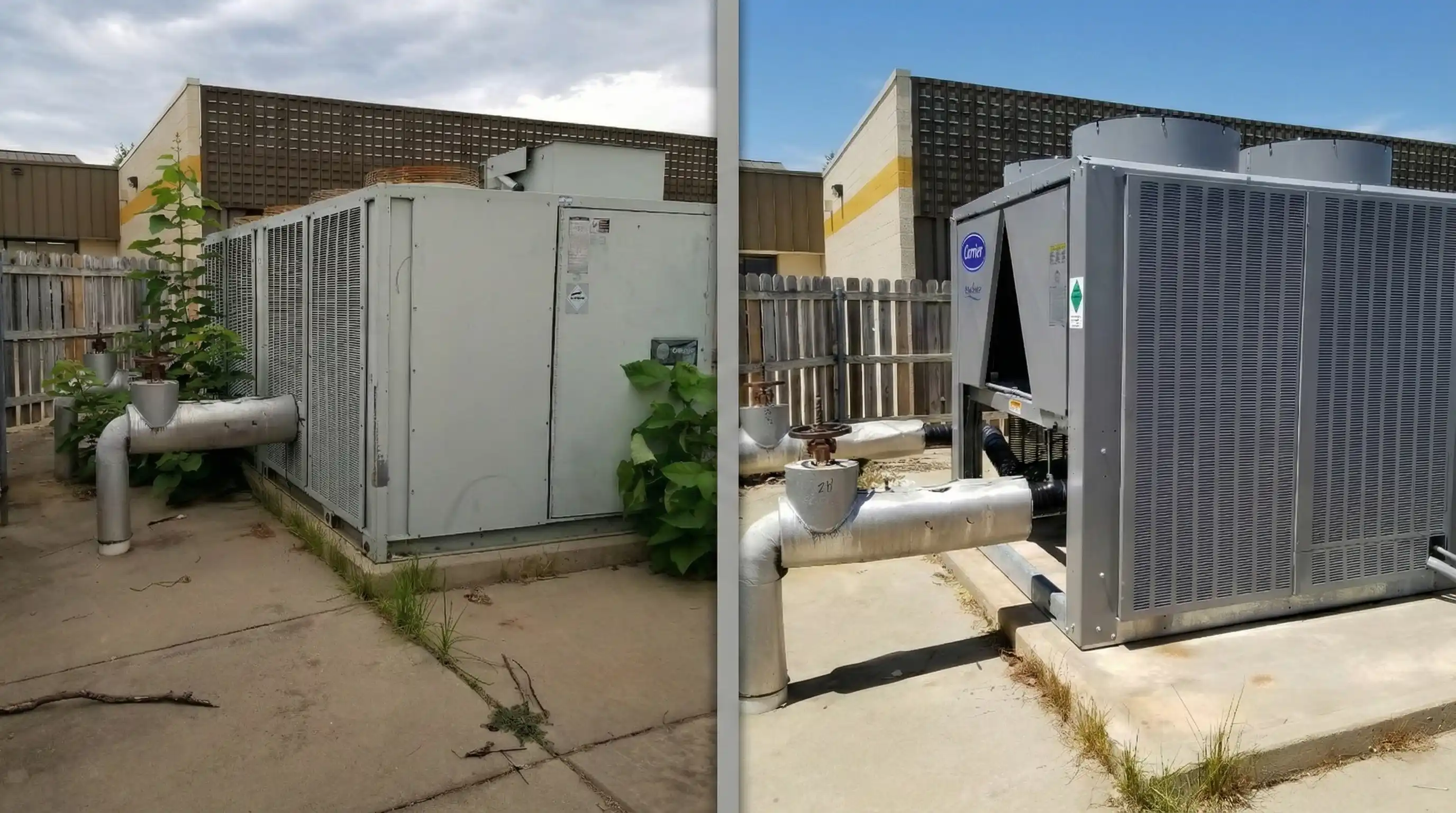 Tecumseh Schools (Tecumseh, OK) 80-Ton Carrier Chiller Replacement: Root-Cause Diagnosis After Repeated Compressor Failures